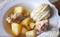 Фото приготовления рецепта: Пампушки с укропом на пару, с курицей и картофелем - шаг №18
