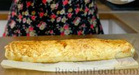 Фото приготовления рецепта: Ленивый пирог из лаваша с вишней и заварным кремом - шаг №6