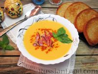 Фото приготовления рецепта: Картофельный суп-пюре с помидорами и сыром - шаг №21