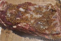 Фото приготовления рецепта: Свиные рёбра в маринаде с французской горчицей  (в фольге, на мангале) - шаг №3