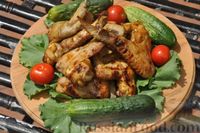 Фото приготовления рецепта: Куриные крылышки в медовом маринаде (на мангале) - шаг №10