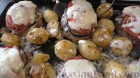 Фото приготовления рецепта: Мясные "стожки" из фарша с баклажанами, помидорами и перцем - шаг №10