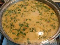 Фото приготовления рецепта: Молочный суп с запечённым сладким перцем и плавленым сыром - шаг №12