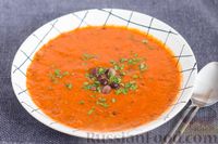 Фото к рецепту: Суп-пюре с томатами, фасолью и сладким перцем