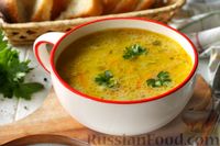Фото к рецепту: Сырный суп с кабачком и гречкой
