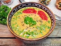 Фото к рецепту: Крем-суп из баклажанов и помидоров с плавленым сыром