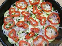 Фото приготовления рецепта: Кабачки, запеченные с болгарским перцем - шаг №12