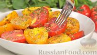 Фото к рецепту: Маринованные помидоры в остром чесночном соусе
