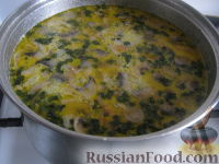 Фото приготовления рецепта: Грибной сливочный суп - шаг №10