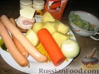 Фото приготовления рецепта: Суп из чечевицы с сосисками - шаг №1