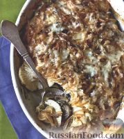 Фото к рецепту: Картофельная запеканка с грибами и репой