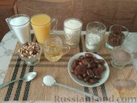 Фото приготовления рецепта: Постный шоколадный манник с изюмом, финиками и орехами - шаг №1