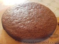 Фото приготовления рецепта: Постный шоколадный манник с изюмом, финиками и орехами - шаг №14