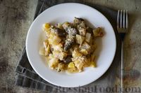 Фото к рецепту: Куриные сердечки с кольраби и картошкой в сметанном соусе