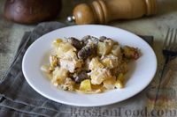 Фото приготовления рецепта: Куриные сердечки с кольраби и картошкой в сметанном соусе - шаг №13