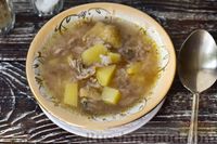 Фото к рецепту: Куриный суп со сливами и рисом