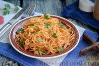 Фото к рецепту: Спагетти с яйцами на сковороде