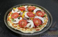 Фото приготовления рецепта: Необычная пицца с двойным сыром - шаг №16