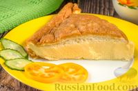Фото к рецепту: Пышный омлет-пирог со сметаной, в духовке