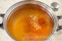 Фото приготовления рецепта: Суп с копченой курицей, стручковой фасолью, кабачком и макаронами - шаг №10