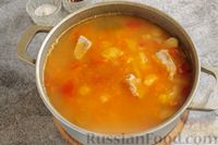 Фото приготовления рецепта: Гороховый суп со свининой и овощами - шаг №10
