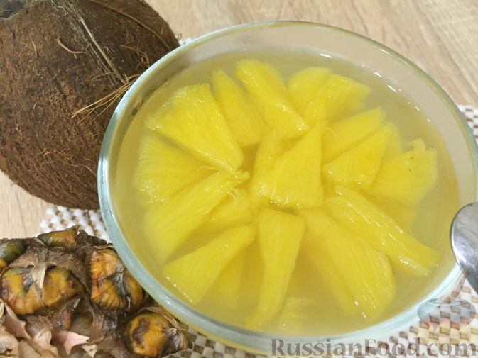Желе в банке из-под ананасов (кольцами) — рецепт с фото пошагово