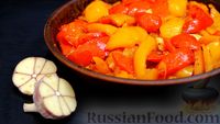 Фото к рецепту: Пепероната из болгарского перца и помидоров