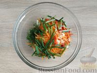 Фото приготовления рецепта: Овощной салат с кунжутом, по-корейски - шаг №9