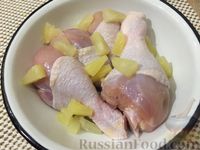 Фото приготовления рецепта: Куриные ножки в ананасовом маринаде, запечённые в "рукавах" - шаг №7