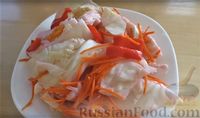 Фото к рецепту: Маринованная капуста с перцем и морковью