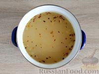 Фото приготовления рецепта: Суп с кукурузной крупой и варёными яйцами - шаг №10