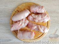 Фото приготовления рецепта: Куриные рулетики со сладким перцем, под сыром - шаг №7