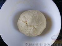 Фото приготовления рецепта: Творожные ватрушки с пудингом и персиками - шаг №9