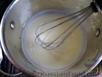 Фото приготовления рецепта: Творожные ватрушки с пудингом и персиками - шаг №14