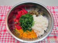 Фото приготовления рецепта: Салат из запечённых овощей с рисом - шаг №10