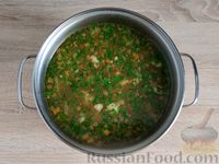 Фото приготовления рецепта: Суп с куриными сердечками и гречкой - шаг №15