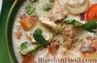 Фото к рецепту: Тайский суп с грибами и свининой