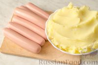 Фото приготовления рецепта: Ленивые бризоли с картофельным пюре и сосисками - шаг №5