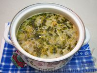 Фото приготовления рецепта: Рисовый суп с курицей и баклажанами - шаг №17