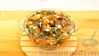 Фото приготовления рецепта: "Копчёный" сырный суп с овощами и грибами - шаг №15