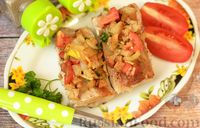 Фото к рецепту: Свинина, запечённая с помидорами и хлебом