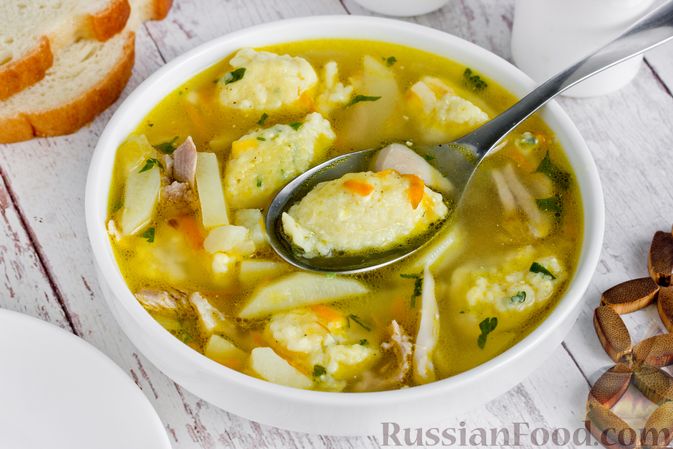 Суп с клецками — лучшие рецепты, простые и вкусные
