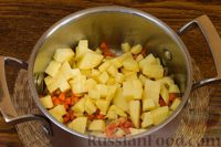 Фото приготовления рецепта: Болгарский перец в томатном соке (на зиму) - шаг №10