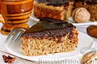 Фото приготовления рецепта: Ореховый кекс с шоколадной глазурью - шаг №18