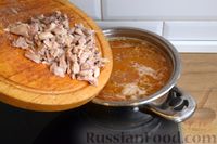 Фото приготовления рецепта: Куриный суп с пшеном и перепелиными яйцами - шаг №11