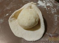 Фото приготовления рецепта: Хычин с сыром и картофелем (пресный пирог) - шаг №12