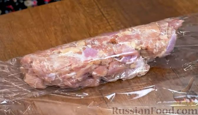 Домашняя куриная колбаса без оболочки