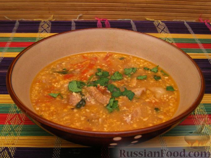 Суп харчо с курицей рисом и картошкой рецепт фото пошагово и видео