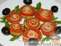 Фото к рецепту: Картофельная запеканка  с помидорами "Серпантин"