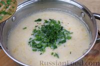 Фото приготовления рецепта: Сырный суп с индейкой, тыквой и редькой - шаг №14